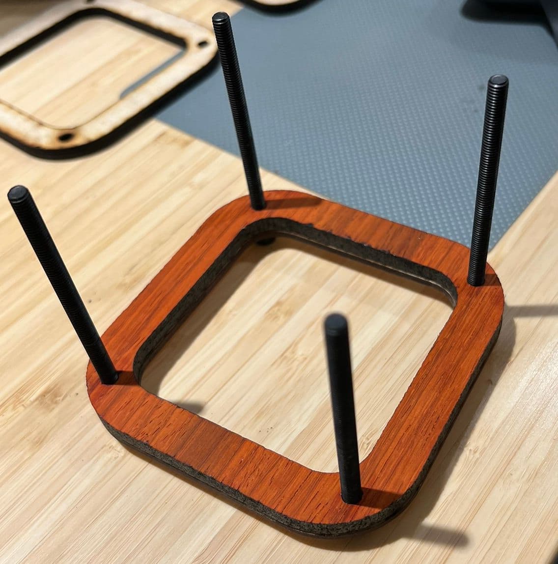 Mounting bolts through the inner top. mount points